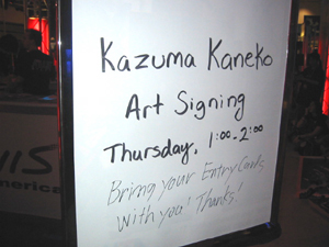 Kazuma Kaneko Art Signing
